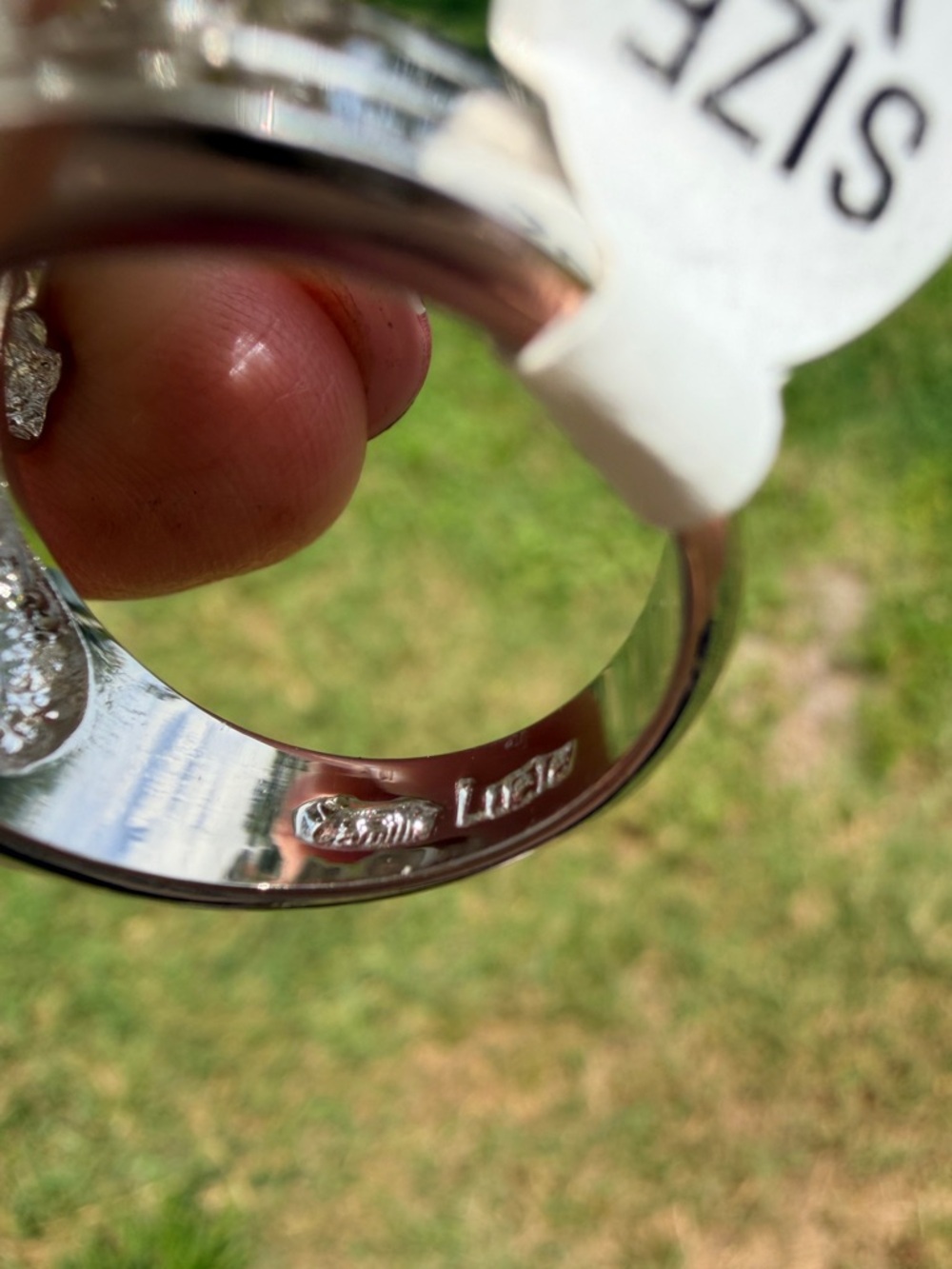 Vintage 90’s Camille Lucie Sparkling Crystal Cluster Statement Ring - Picture 10 of 11